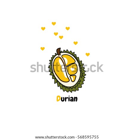 cute durian vector