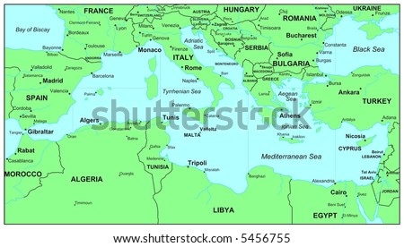 Mediterranean Map Stock Photos, Images, & Pictures | Shutterstock