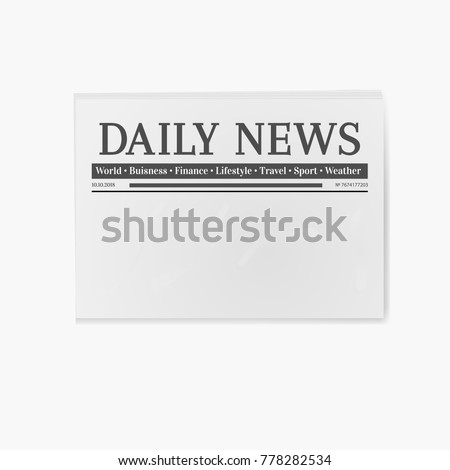 Blank Newspaper Daily News Page Template Illustration Blank Newspaper Daily News Page Template Illustration