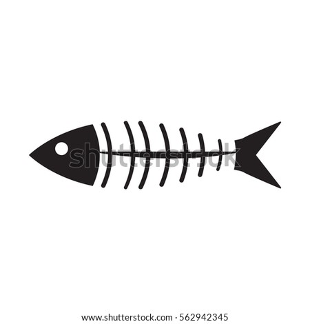 Fish Bone Vector Icon Stock Vector 313755581 - Shutterstock