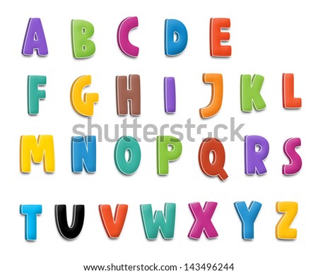 Cartoon Alphabet Children Stock Illustration 143496244 - Shutterstock