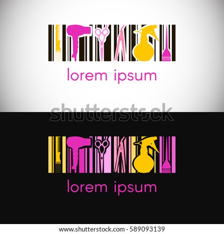 Vector logo for hairdressing salon. Concept design logo