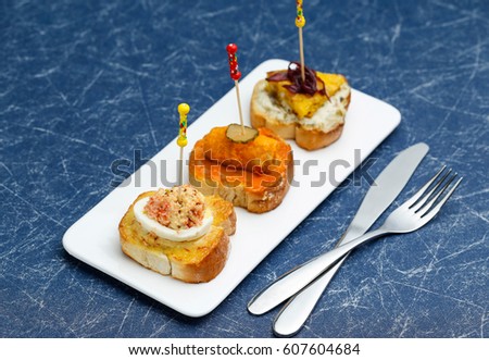 spanish snack tapas stock photo royalty free 607604684 shutterstock
