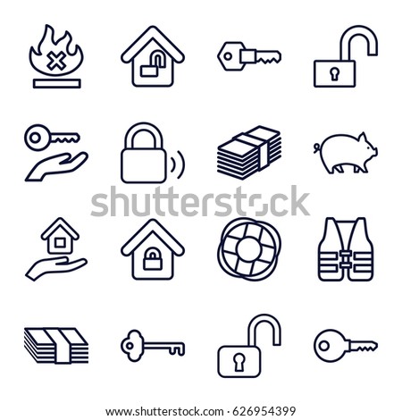 House Key Outline House Key Outline