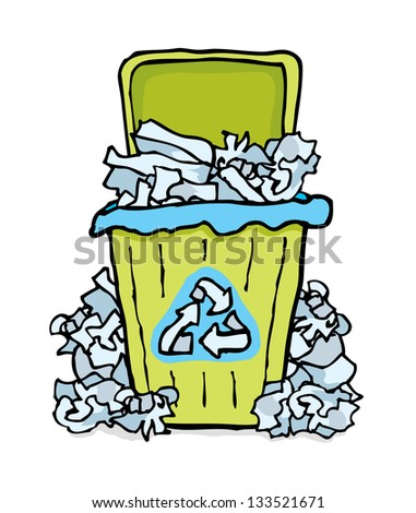 Cartoon Recycling Bin Stock Images, Royalty-Free Images & Vectors