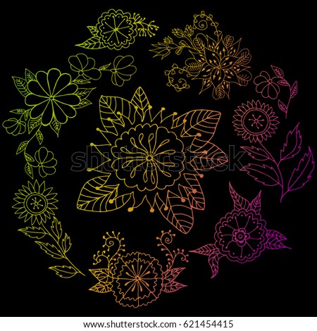 Flower Outline Stock Images, Royalty-Free Images & Vectors | Shutterstock