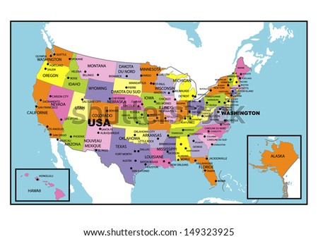 Regions Continental United States Vector Source Stock Vector 57280168 ...