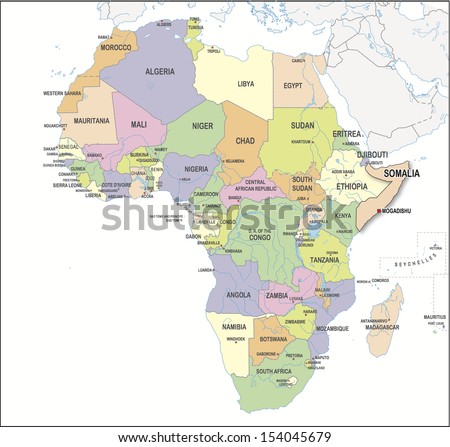 Map Africa Jigsaw Puzzle Stock Illustration 63296479 - Shutterstock