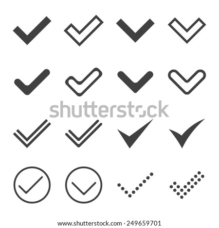 Tick Mark Right Sign Vector Icons Stock Vector 183522821 - Shutterstock