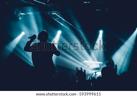 Band On Stage Music Show Bright Stock Photo 645446737 - Shutterstock