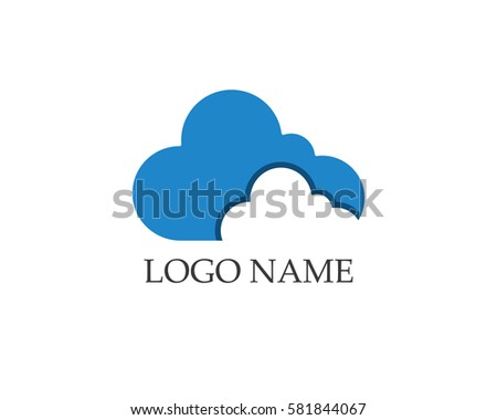 Cloud Icons Logo Vector Template Stock Vector 581844067 - Shutterstock