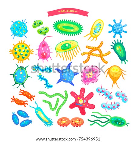 Bacteria Virus On Circular Background Biology Stock Vector 326887475 ...