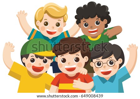 Children Raising Their Hands Vector Stock Vector 54000733 - Shutterstock