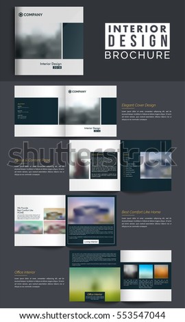 creative interior design brochure set cover stock vector 553547044