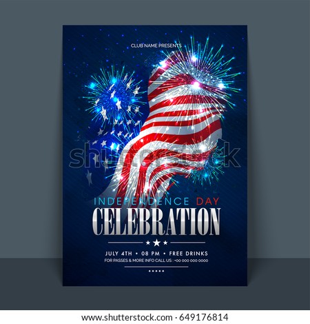 4th july american independence day celebration stock vector fourth of july flyer