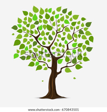 Leafy Tree Silhouette Vector Illustration Stock Vector 31098037 ...