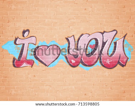 I Love  You  Graffiti  Stock Images Royalty Free Images 