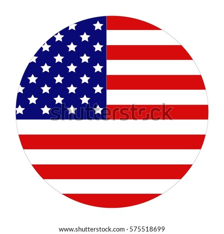 Round Flag Icon Usa Stock Vector 23380117 - Shutterstock