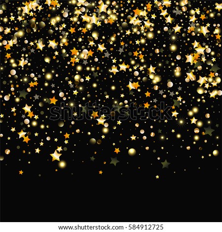 Gold Glitter Sparkles On Transparent Background Stock Vector 553931584 