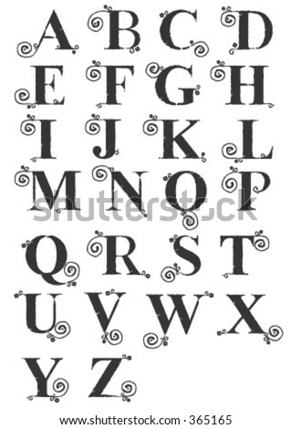 Poster Tattoo Style Font Rounded Corners Stock Vector 181586453 ...