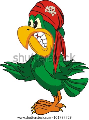 Angry Pirate Parrot Vector Clip Art Stock Vector 297292376 - Shutterstock
