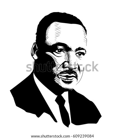 Black and white hand drawn vector portrait Black and white hand drawn vector portrait