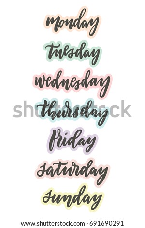 Weekdays Stock Images, Royalty-Free Images & Vectors | Shutterstock