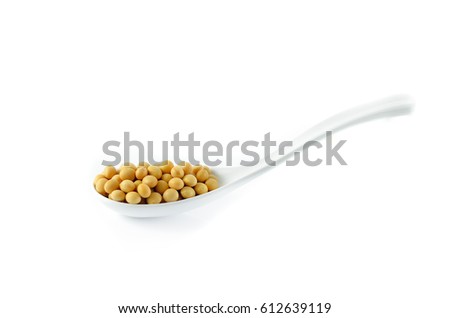 soybean on white background