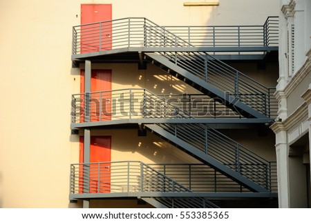 Apartment Building Fire Escape Ladder fire escape ladder stock images, royalty-free images & vectors Apartment Building Fire Escape Ladder fire escape ladder stock images, royalty-free images & vectors
