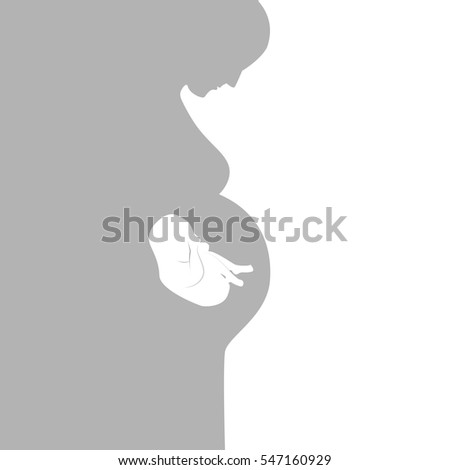 pregnant woman symbol, stylized vector