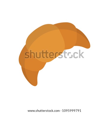 Croissant Icon In Flat Style Isolated Vector Illustration On White Transparent Background Croissant Icon In Flat Style Isolated Vector Illustration On White Transparent Background