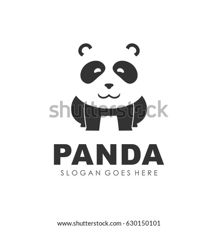 panda bear logo design vector