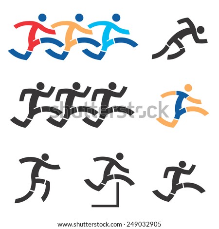 Sport Pictogram Icon Set 02 Track Stock Vector 113313016 - Shutterstock