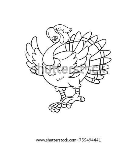 Turkey Coloring Page For Kids On Thanksgiving Event Or Else