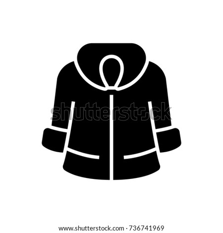 Fur Coat Vector Line Icon Sign Stock Vector 726561916 - Shutterstock