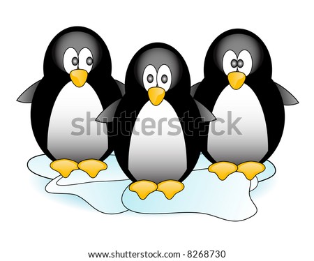 Penguin On Tropical Island Stock Illustration 8268733 - Shutterstock