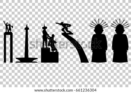 Jakarta Indonesia Icon Silhouette Stock Vector 661236304 - Shutterstock