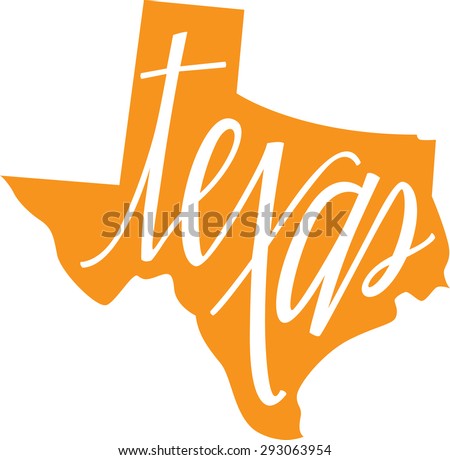 Download Texas State Outline Hand Lettering Stock Vector (Royalty ...