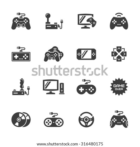 Video Game Icons Set Stock Vector 139630121 - Shutterstock