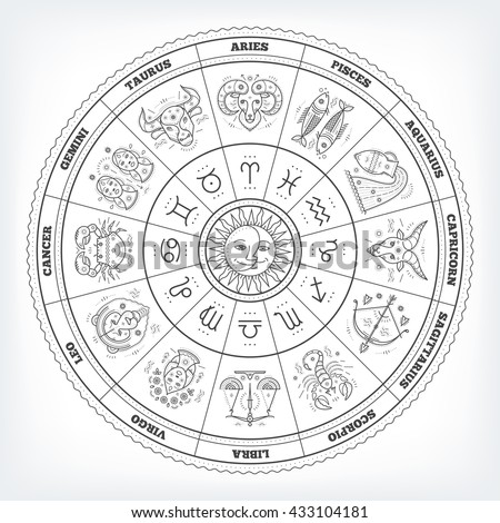 circle free vector zodiac Royalty & Vectors Stock Photos, Pisces Images Free