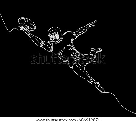 Sketches Football Players Hand Drawings Lights Stock ...