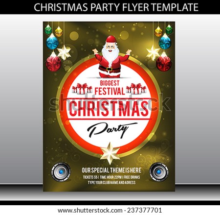 christmas party flyer template