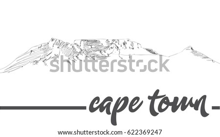 Aerial View Cape Town City Centre Stock Vector (Royalty ...