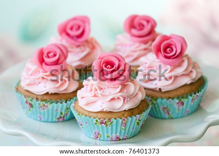 Vintage cupcakes - stock photo