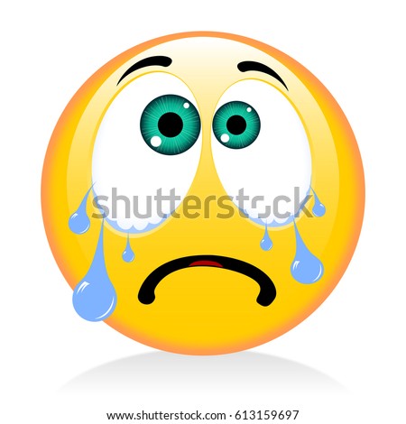 Emoji Emoticon Crying Stock Illustration 613159697 - Shutterstock