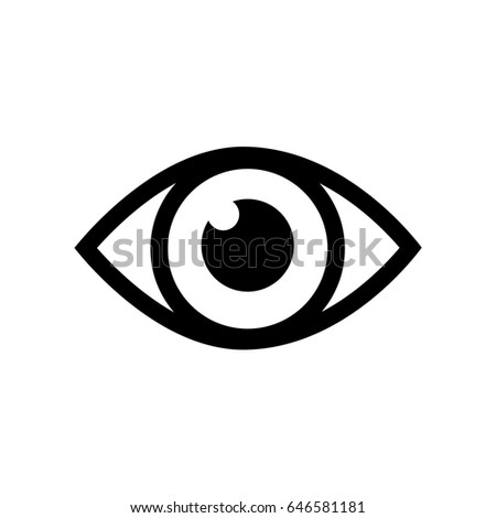 Vector Eye Icon Pupil Eye Symbol Stock Vector 646581205 - Shutterstock