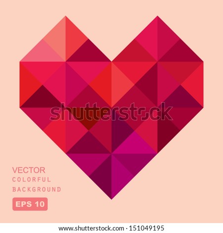 vector geometric heart