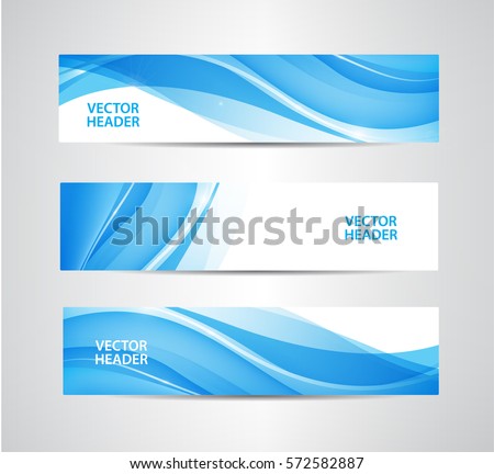 Brochure Header Design Vector | vector set abstract blue wavy headers stock vector Brochure Header Design Vector | vector set abstract blue wavy headers stock vector