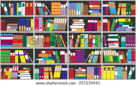 Books Shelves books on shelves seamless background bookcase stock vector Books Shelves books on shelves seamless background bookcase stock vector