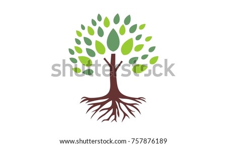 Eco Tree Roots Vector Illustration 스톡 벡터 367676450 - Shutterstock